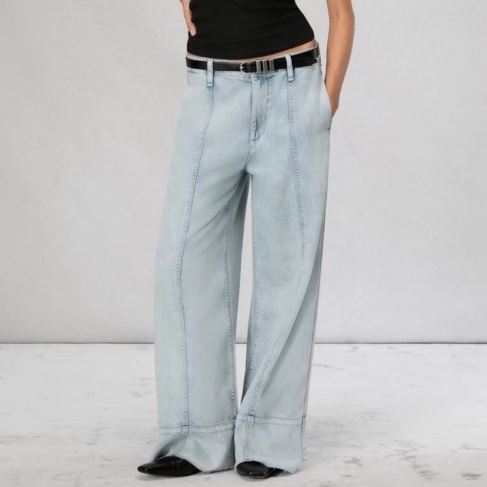 RAG & BONE Featherweight Arianna Palazzo Jean Size 24 Wide Leg Summer Denim